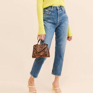AGOLDE Riley Cropped Slim Straight Jeans, 25
